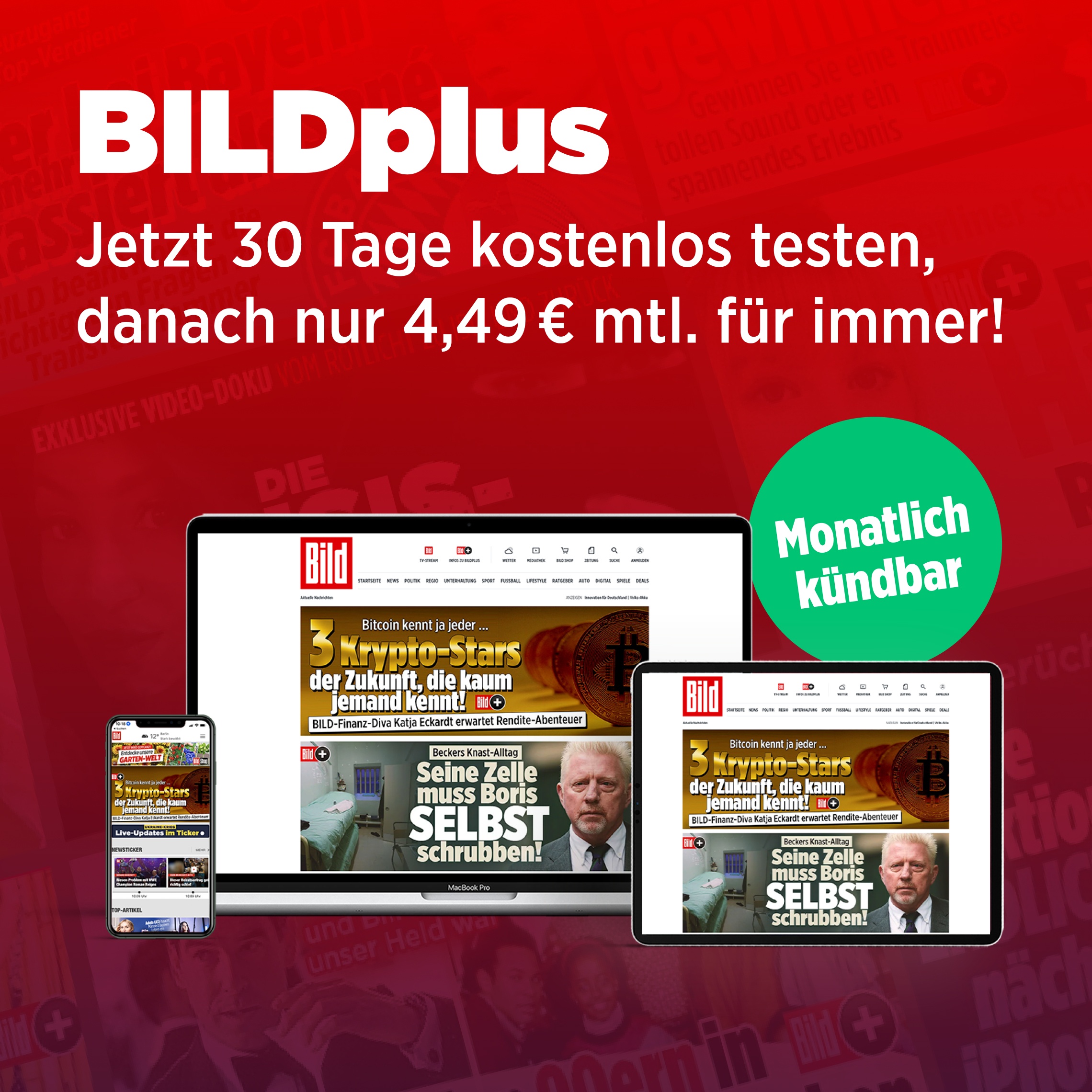 Erleben Sie mit BILDplus die digitale Welt von BILD!