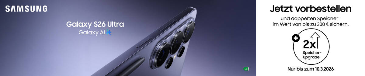 Samsung Galaxy S26 Reihe kaufen und doppelten Speicher sichern