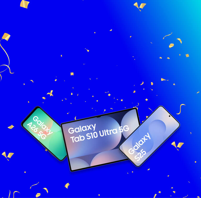 Samsung Geräte mit Konfetti