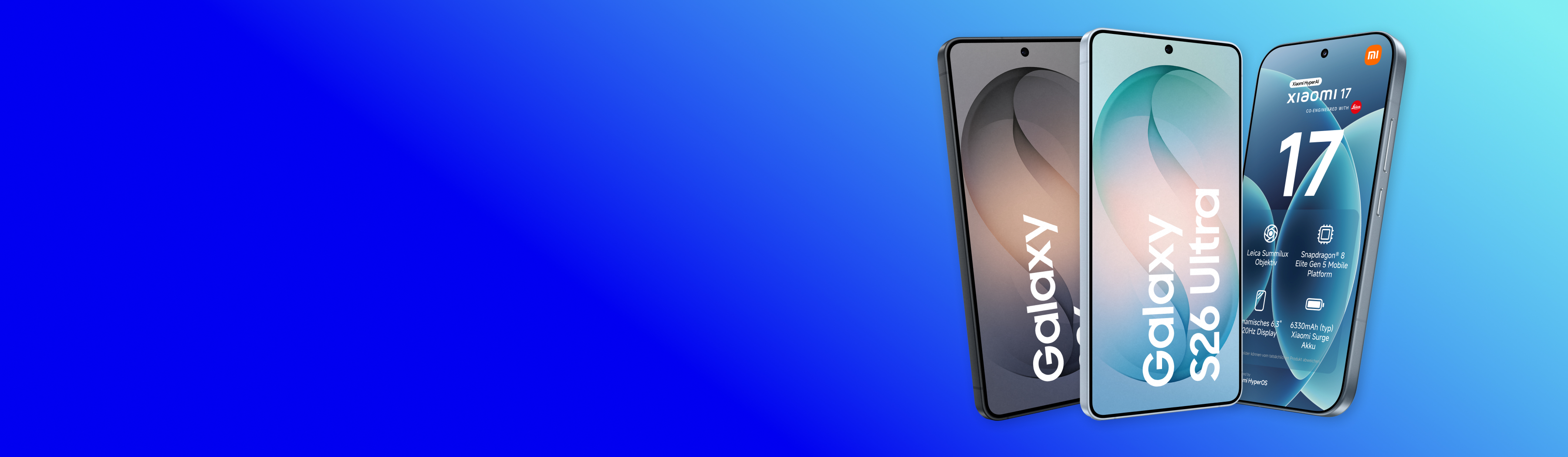 Smartphones führender Hersteller inklusive Top-Tarif Smartphones